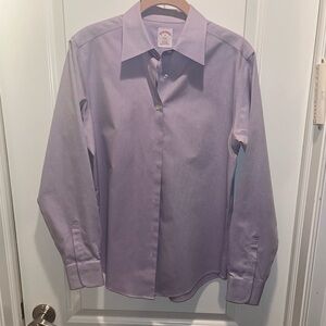 Brooks Brothers women Lavender button down shirt,size 8. Non-Iron, 100% cotton.